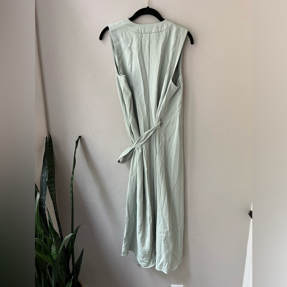 ✨EVERLANE THE JAPANESE GOWEAVE TANK WRAP DRESS MINT GREEN 8 - Picture 7 of 7